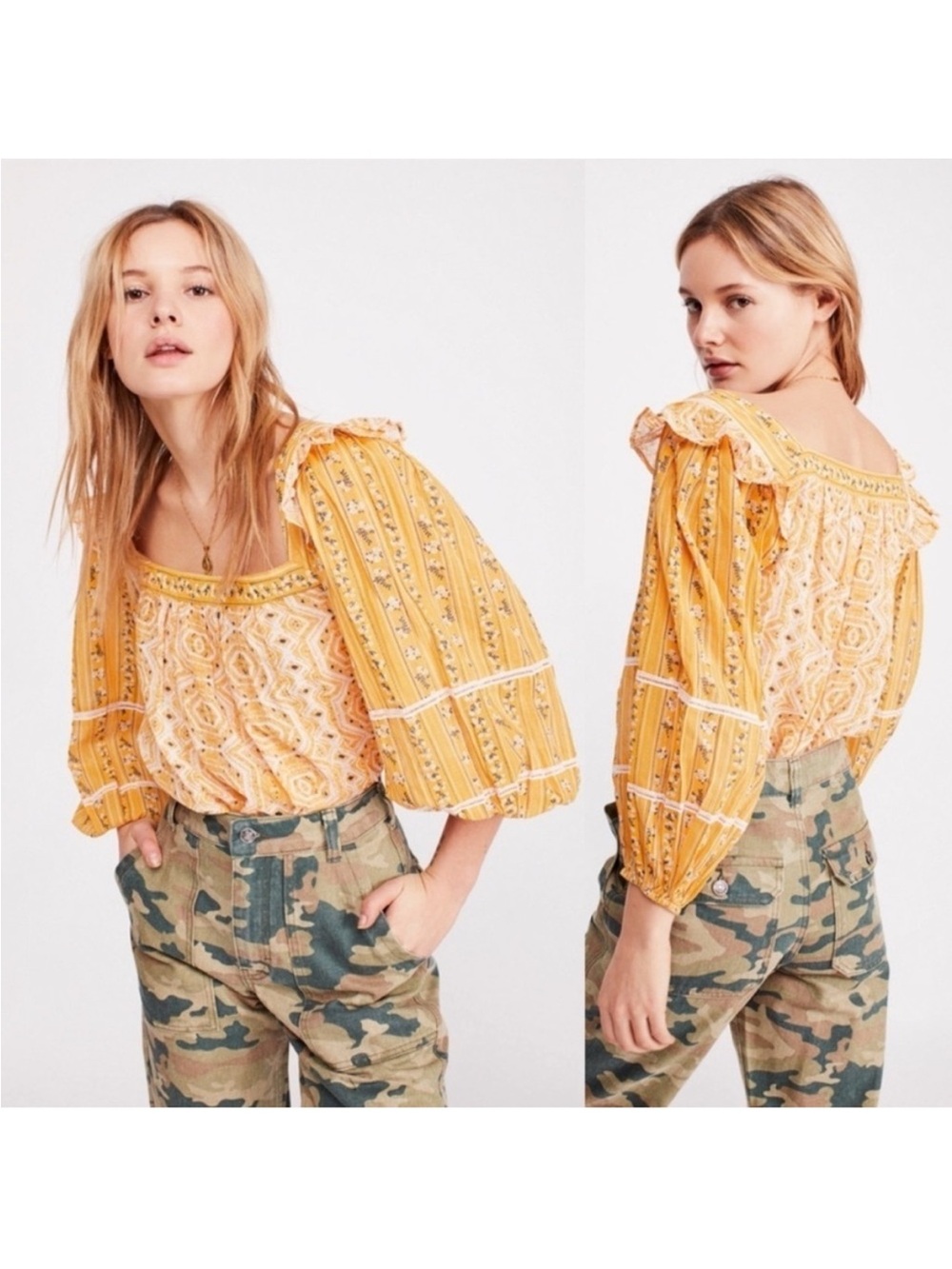 C&C California Floral Peasant Blouse